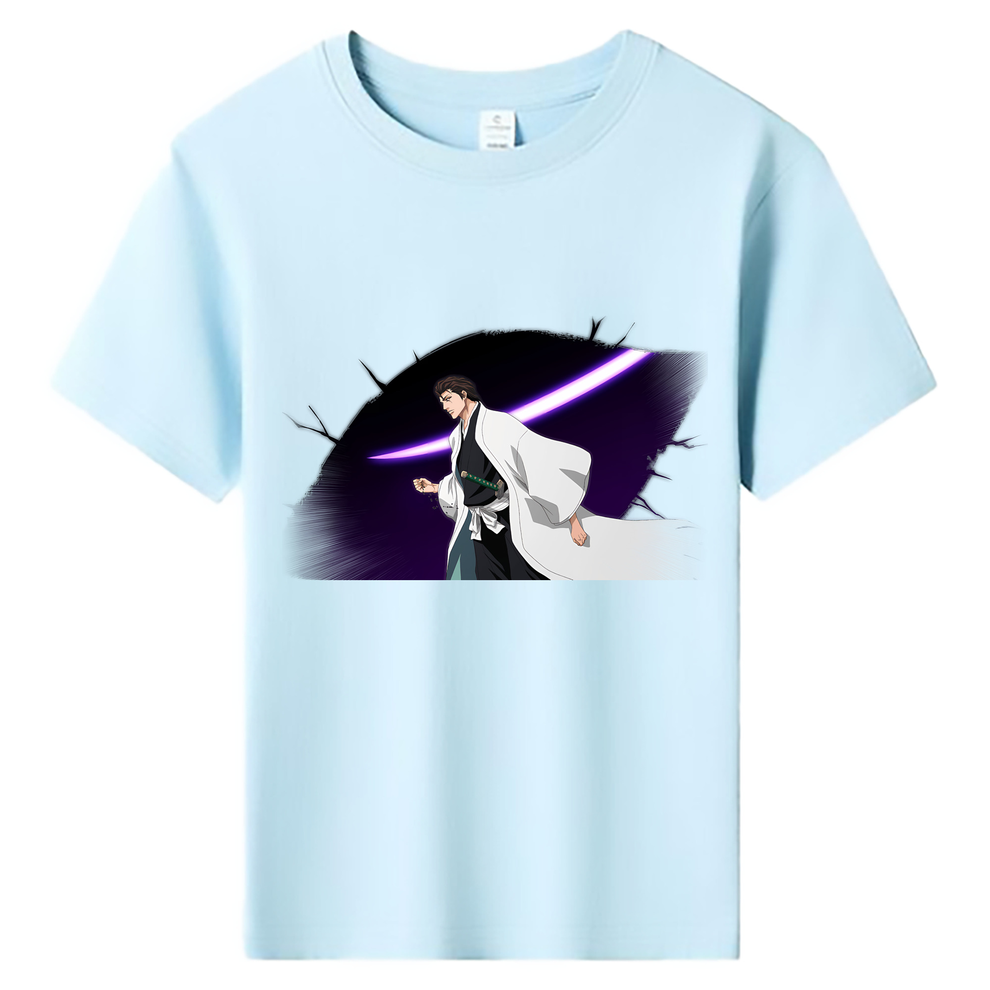 （画像用） ブリーチ 藍染 惣右介（あいぜん そうすけ） BLEACH Aizen Sousuke 綿100％キッズTシャツ（フロントプリント）